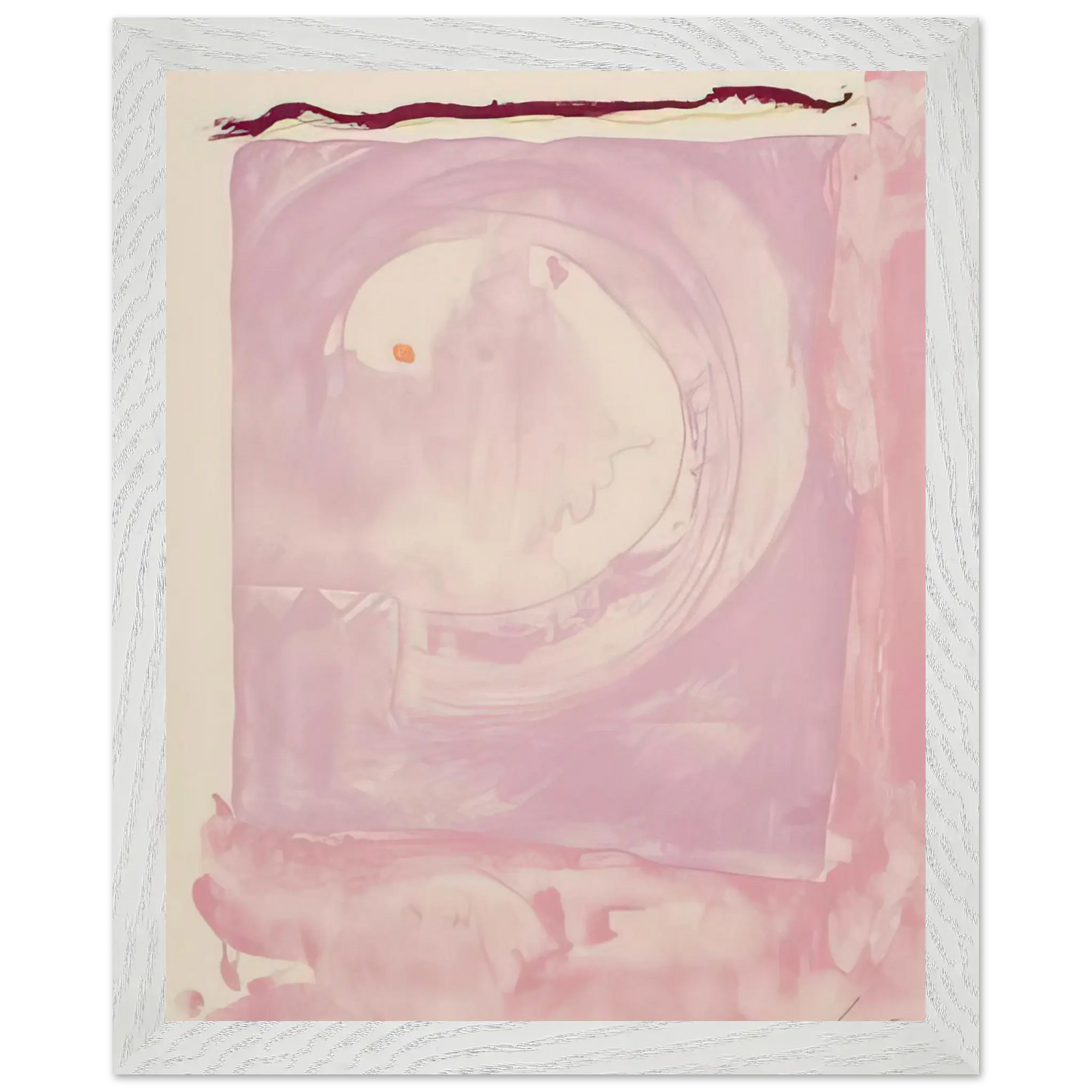 Helen Frankenthaler - Reflections IX - 1995 Wall art - A1 (59.4 x 84.1  cm) - Premium Wooden Framed Poster With Fine Art Paper - White frame