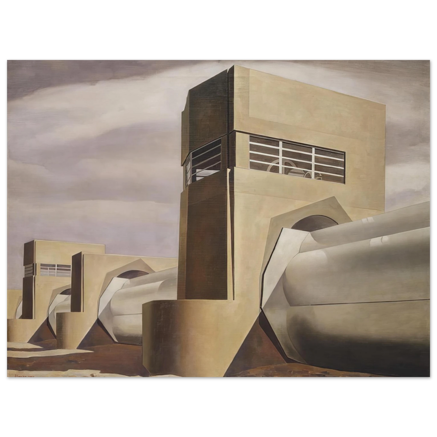 Charles Sheeler - Water - 1945  75x100 cm / 30x40inches Fine Art Poster