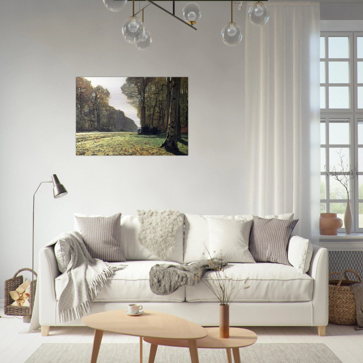 The Pave de Chailly in the Forest - claude monet Brushed Aluminum Print - 70x100 cm / 28x40 inches | claude monet Aluminum Print | claude monet Prints