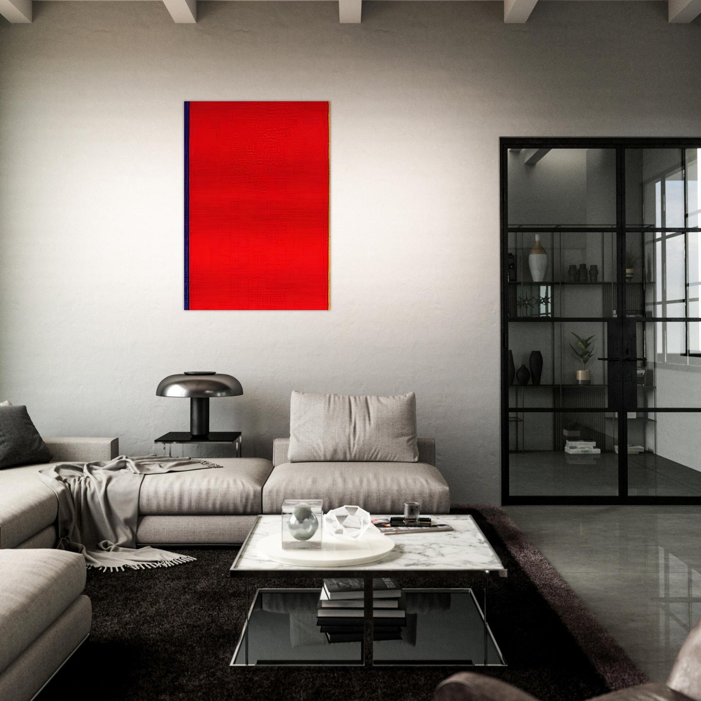 Who's Afraid of Red, Yellow, and Blue I - Barnett Newman Brushed Aluminum Print - 70x100 cm / 28x40 inches | Barnett Newman Aluminum Print | Barnett Newman Prints