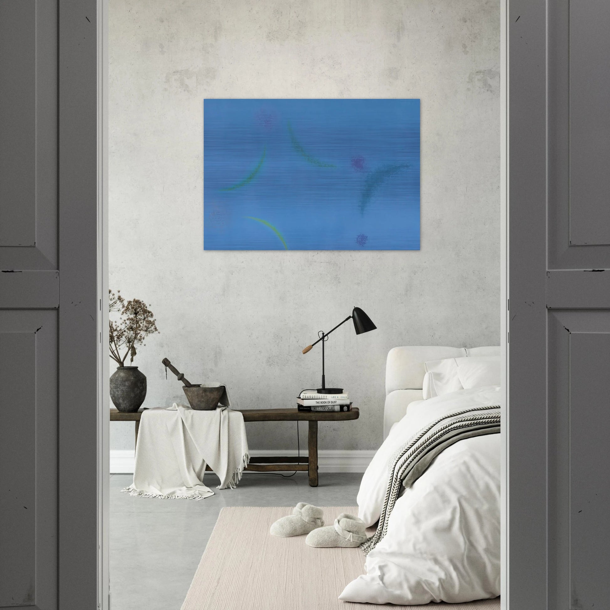 Energien im Blau - 1949 - Max Bill Brushed Aluminum Print - 70x100 cm / 28x40 inches | Max Bill Aluminum Print | Max Bill Prints