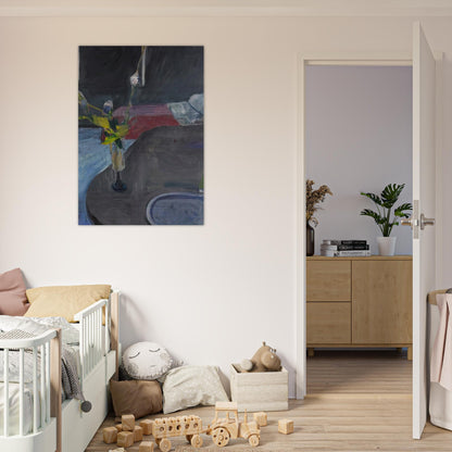 Interior with Flowers - Richard Diebenkorn Brushed Aluminum Print - 70x100 cm / 28x40 inches | Richard Diebenkorn Aluminum Print | Richard Diebenkorn Prints