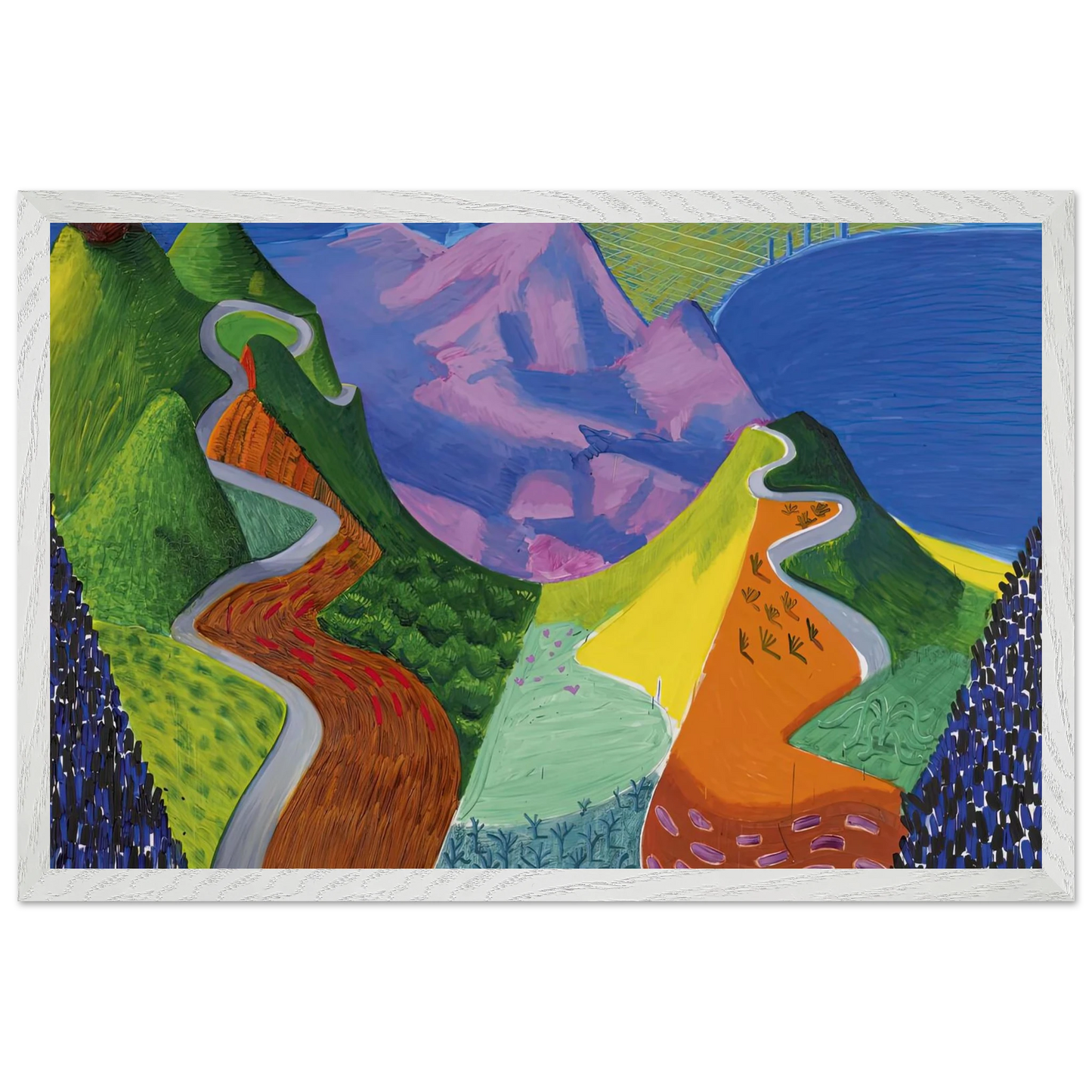 David Hockney - David Hockney Wall art - 30x40 cm / 12x16 inches - Premium Wooden Framed Poster With Fine Art Paper-canvas - Black frame