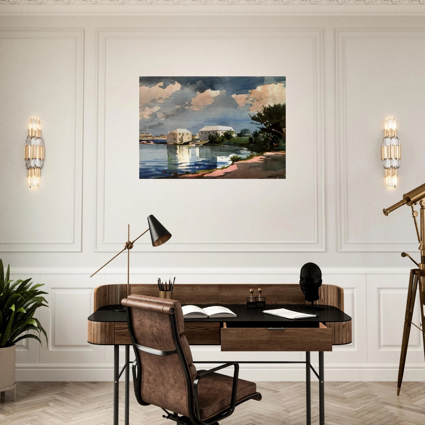 SALT KETTLE BERMUDA - Winslow Homer Brushed Aluminum Print - 70x100 cm / 28x40 inches | Winslow Homer Aluminum Print | Winslow Homer Prints