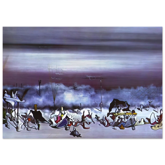 The Ribbon of Extremes - Yves Tanguy Brushed Aluminum Print - 70x100 cm / 28x40 inches | Yves Tanguy Aluminum Print | Yves Tanguy Prints