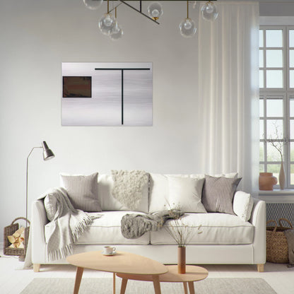 untitled T-formiges Objekt mit Gouache - 1972 - Blinky Palermo Brushed Aluminum Print - 70x100 cm / 28x40 inches | Blinky Palermo Aluminum Print | Blinky Palermo Prints
