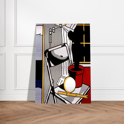 INTERIOR WITH CACTUS 1978 - Roy Lichtenstein Brushed Aluminum Print - 70x100 cm / 28x40 inches | Roy Lichtenstein Aluminum Print | Roy Lichtenstein Prints