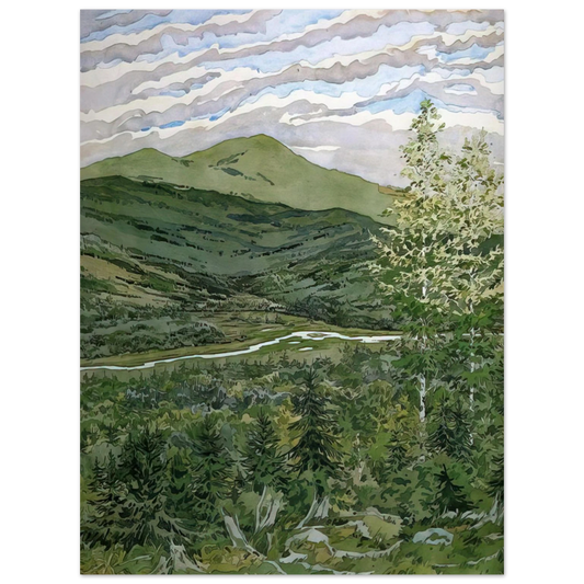 Neil Welliver - Briggs Meadow - 1977  75x100 cm / 30x40inches Fine Art Poster