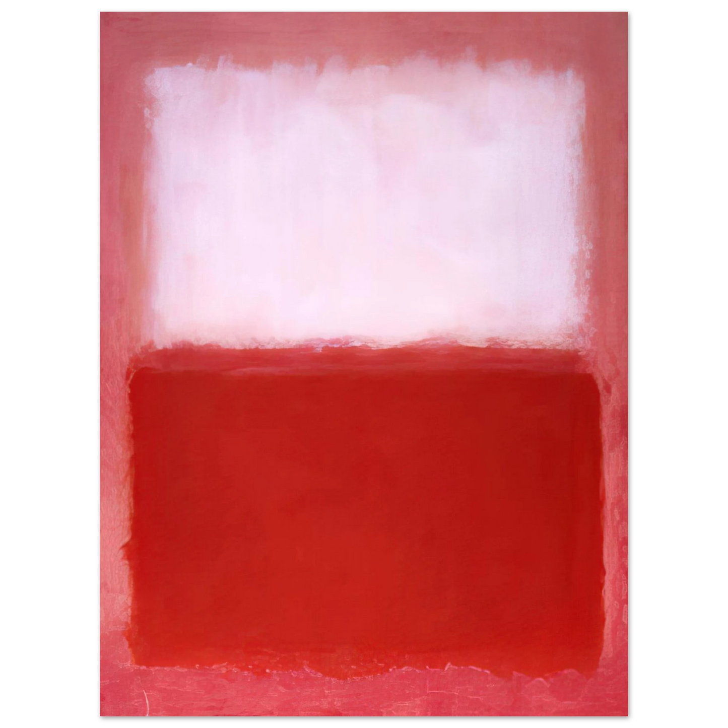 Mark Rothko - White Over Red - 1957 Wall Art - 21x29.7 cm / 8x12" - Fine Art Poster-canvas - -