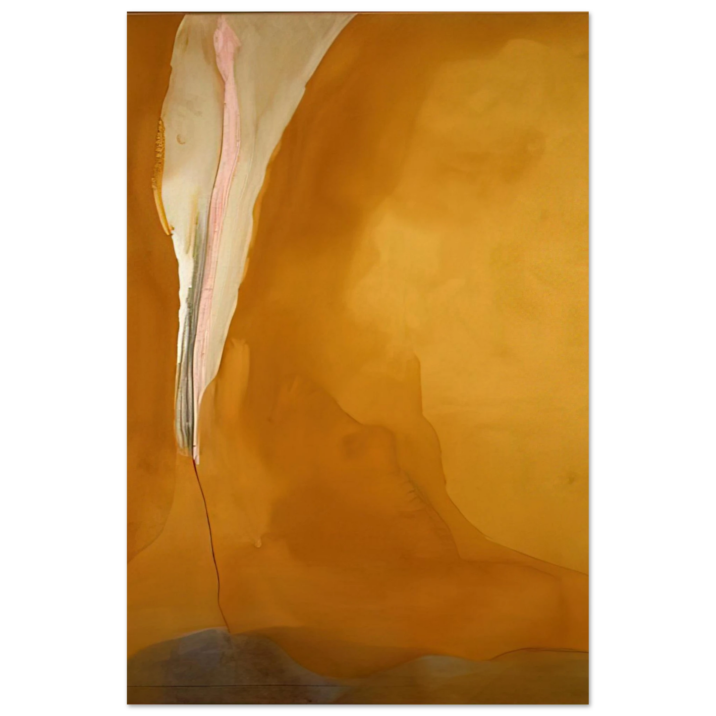 Helen Frankenthaler - Coral Wedge - 1972 Wall art - 45x60 cm / 18x24 inches - Premium Wooden Framed Poster With Fine Art Paper-canvas - White frame