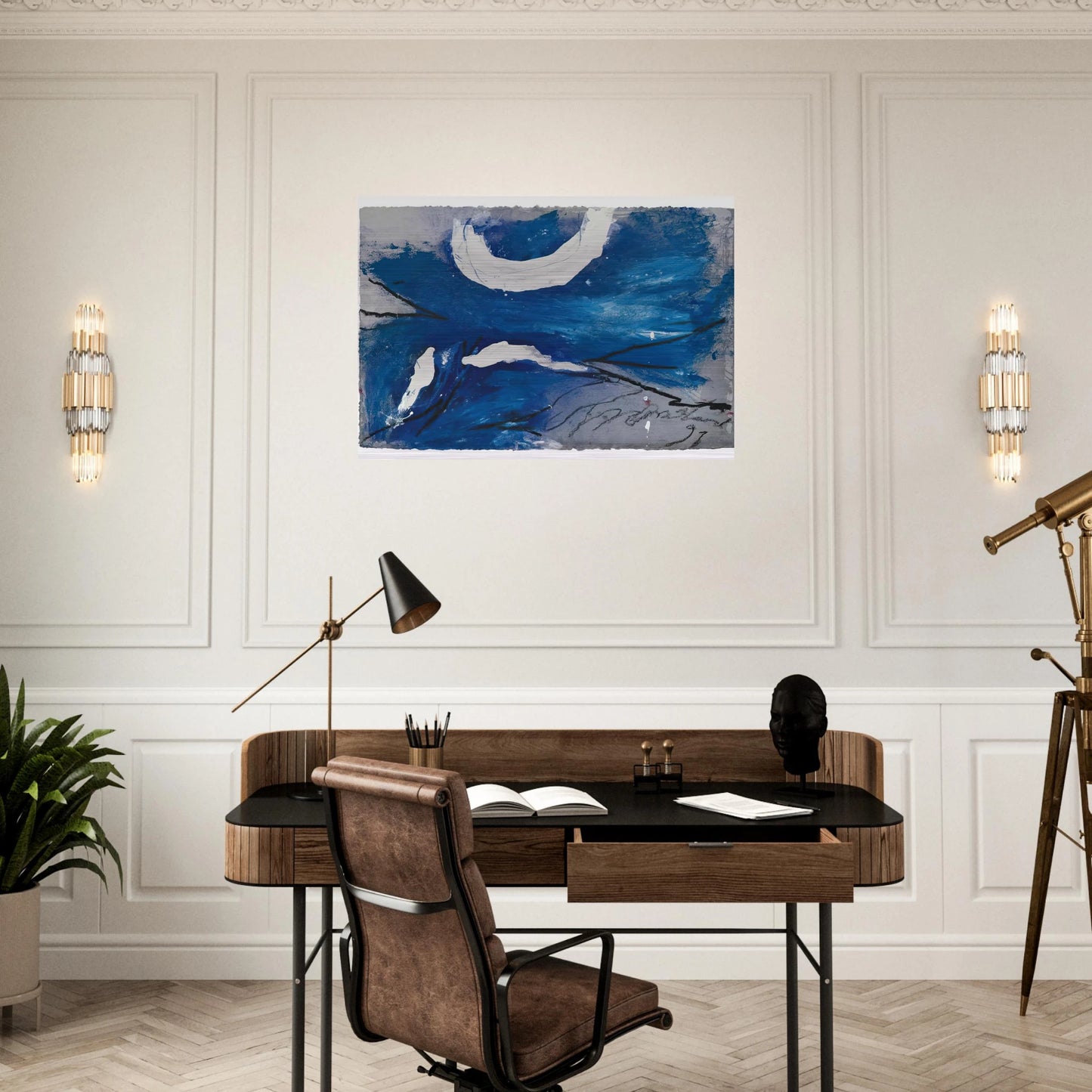 GG-10 - 1991 - Emil Schumacher Brushed Aluminum Print - 70x100 cm / 28x40 inches | Emil Schumacher Aluminum Print | Emil Schumacher Prints