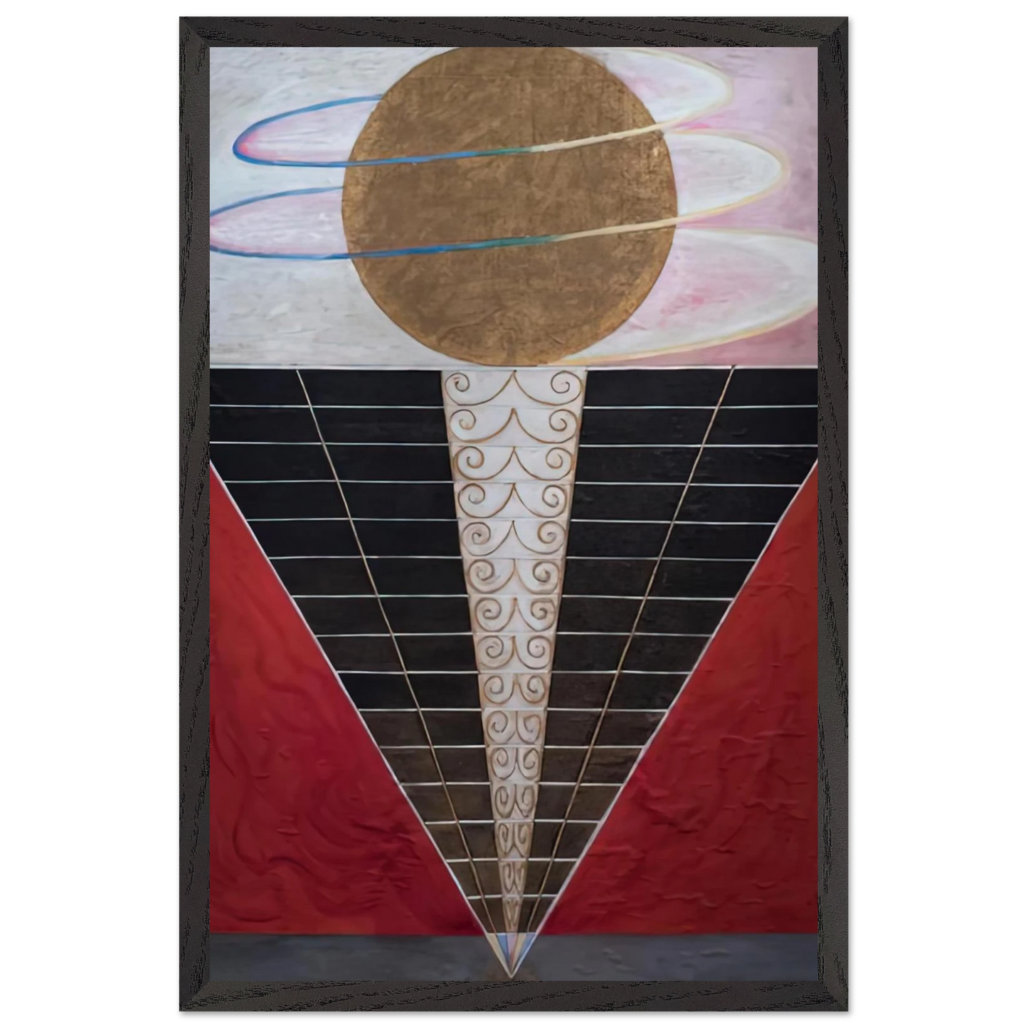 Hilma af Klint - ALTARPIECE NO 2 1915 Wall art - 40x50 cm / 16x20 inches - Premium Wooden Framed Poster With Fine Art Paper-canvas - Black frame