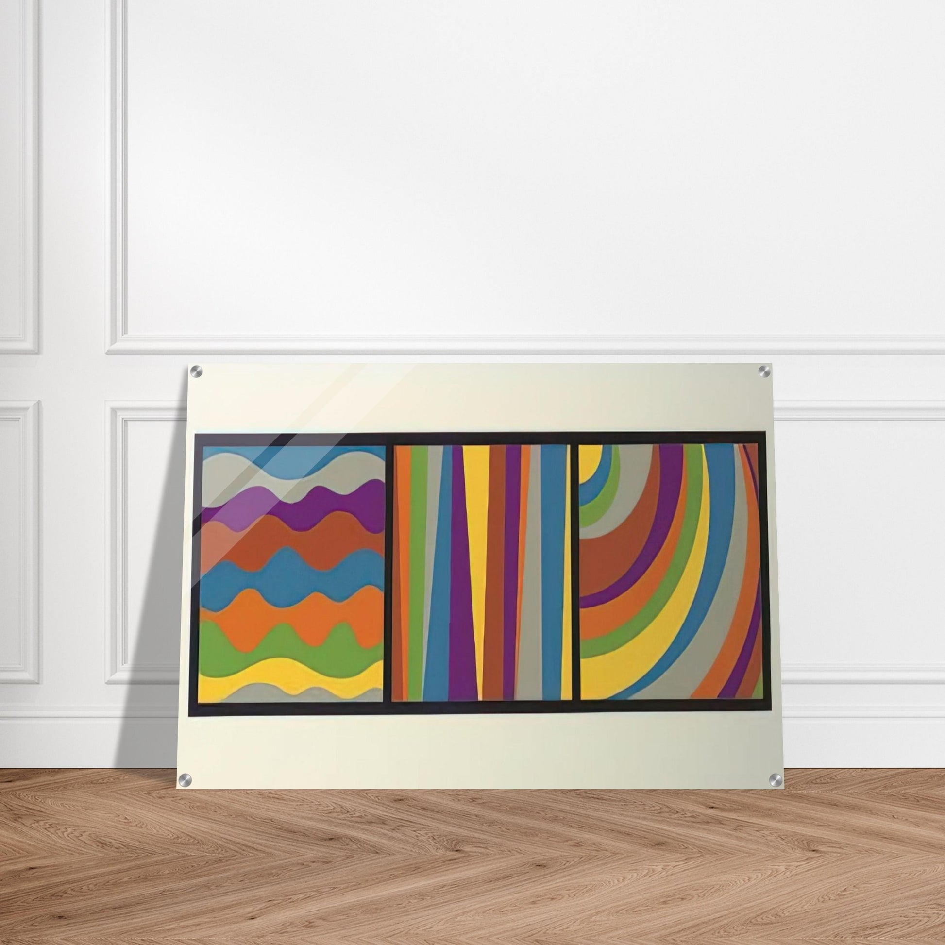 Irregular Arcs, Bands, Loops - Sol LeWitt Acrylic Print - 70x100 cm / 28x40″ inches