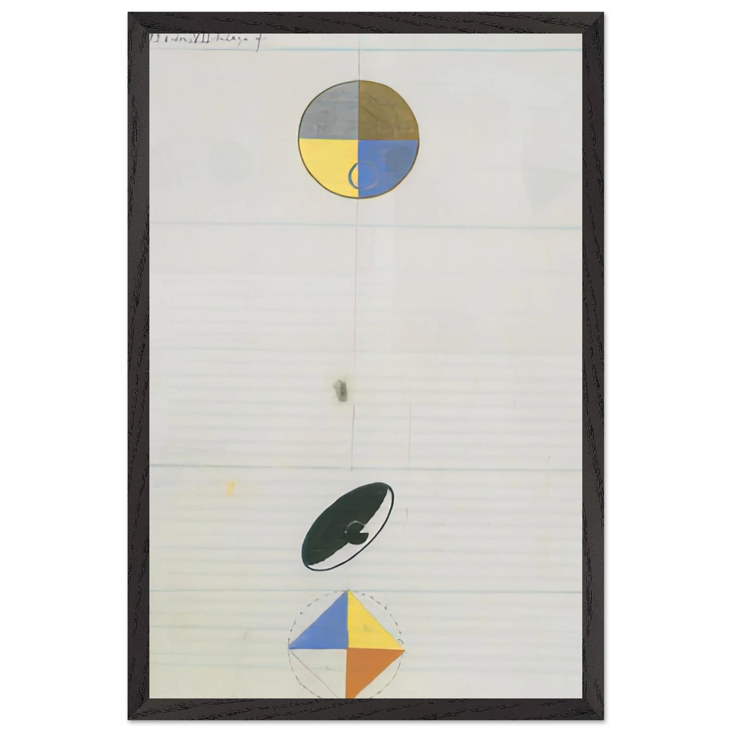 Hilma af Klint - SERIES NO VII NO 3F 1920 Wall art - 70x100 cm / 28x40 inches - Premium Wooden Framed Poster With Fine Art Paper - White frame