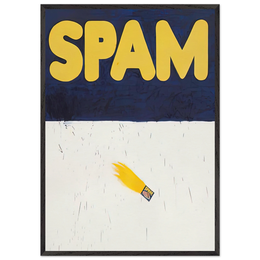 ACTUAL SIZE 1962 - Edward Ruscha 70x100 cm / 28x40 inches Framed Art Print – Black Wooden Frame