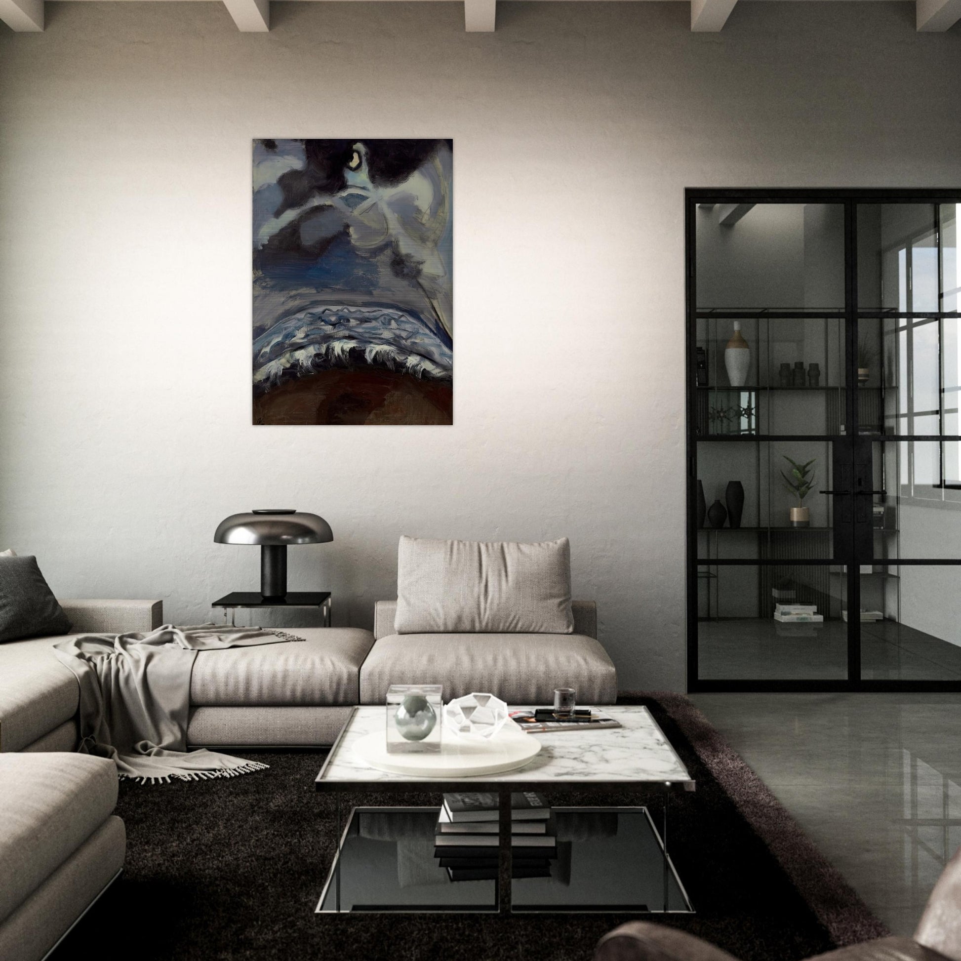 The Sea - Alice Neel Brushed Aluminum Print - 70x100 cm / 28x40 inches | Alice Neel Aluminum Print | Alice Neel Prints