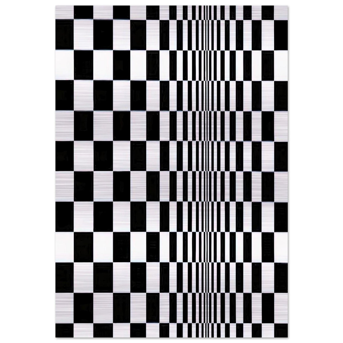 MOVEMENT IN SQUARES 1961 - Bridget Riley Brushed Aluminum Print - 70x100 cm / 28x40 inches | Bridget Riley Aluminum Print | Bridget Riley Prints