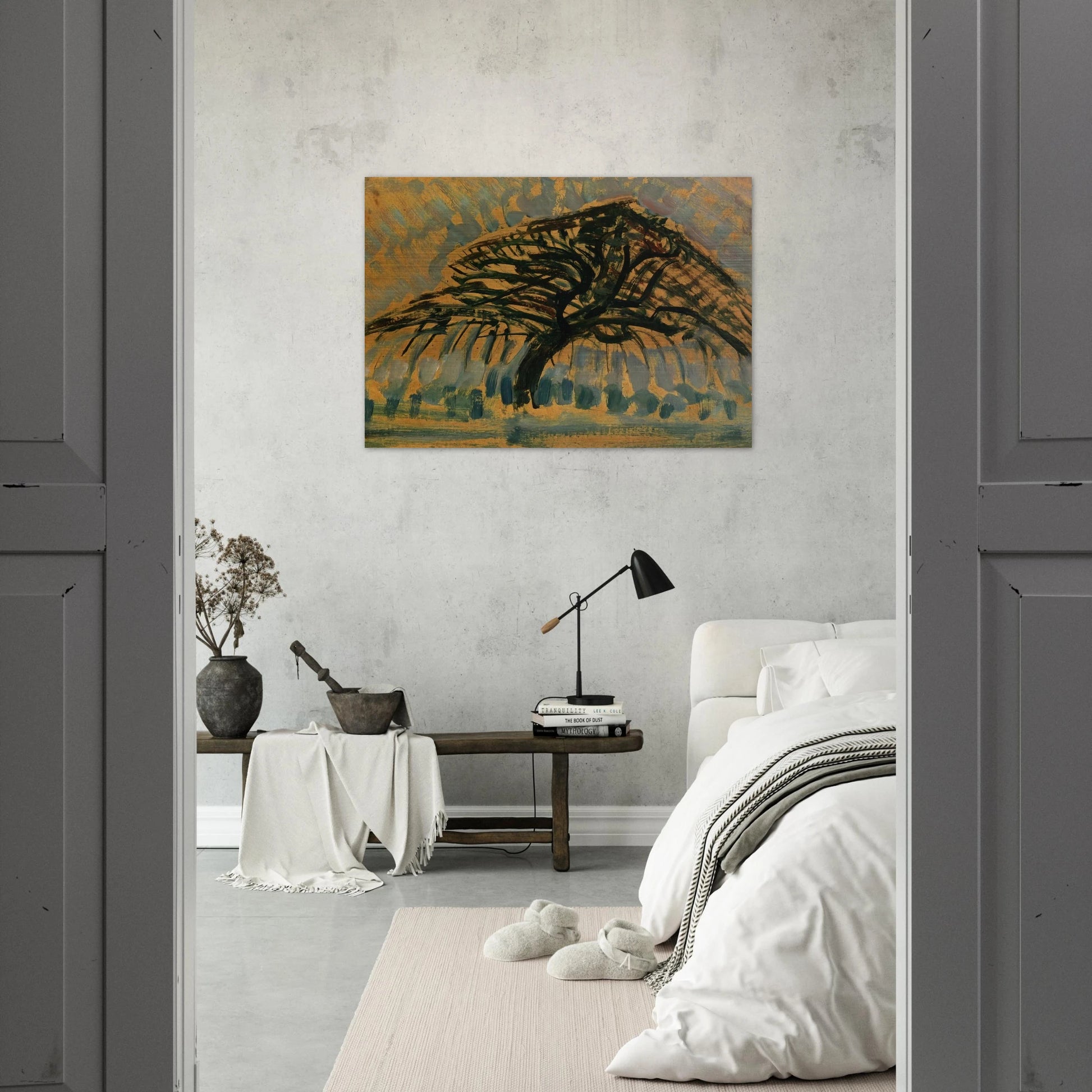 Study for Blue Apple Tree Series - Piet Mondrian Brushed Aluminum Print - 70x100 cm / 28x40 inches | Piet Mondrian Aluminum Print | Piet Mondrian Prints