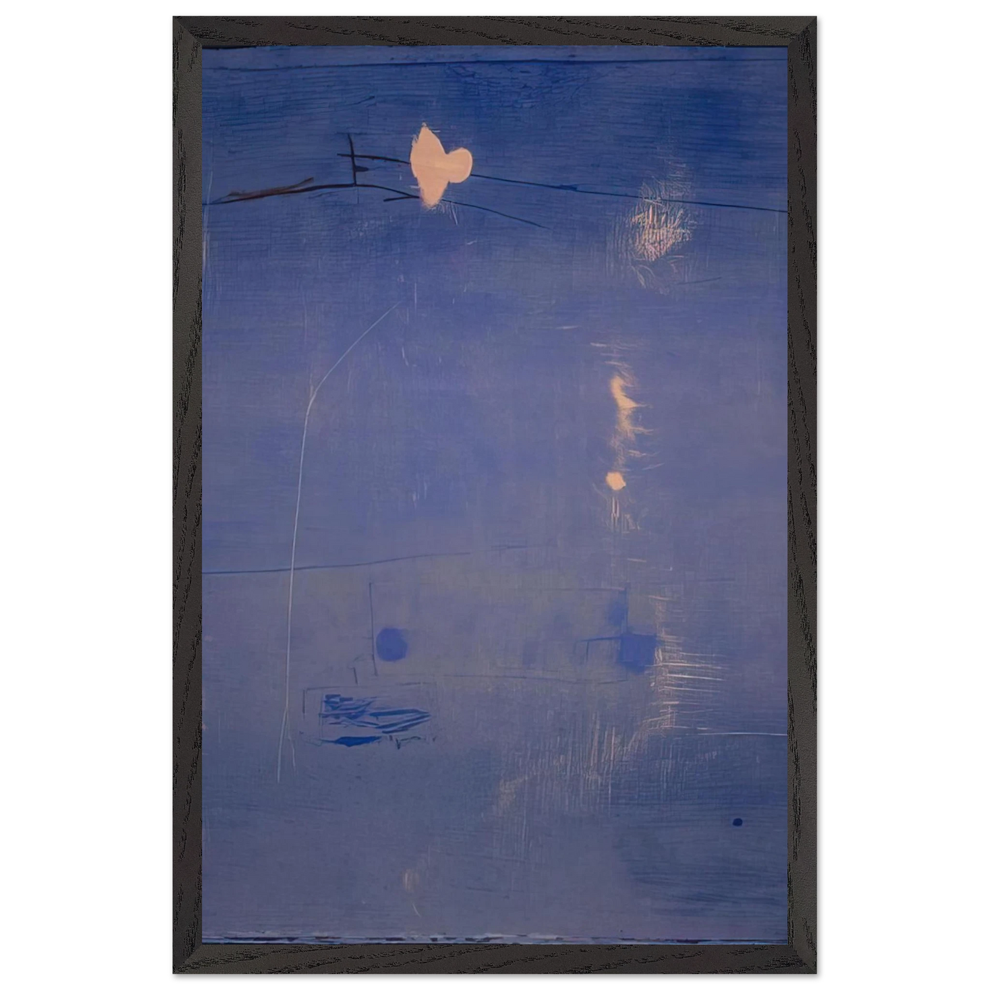 Helen Frankenthaler - Cameo - 1980 Wall art - 21x29.7 cm / 8x12" - Premium Wooden Framed Poster With Fine Art Paper-canvas - Wood frame