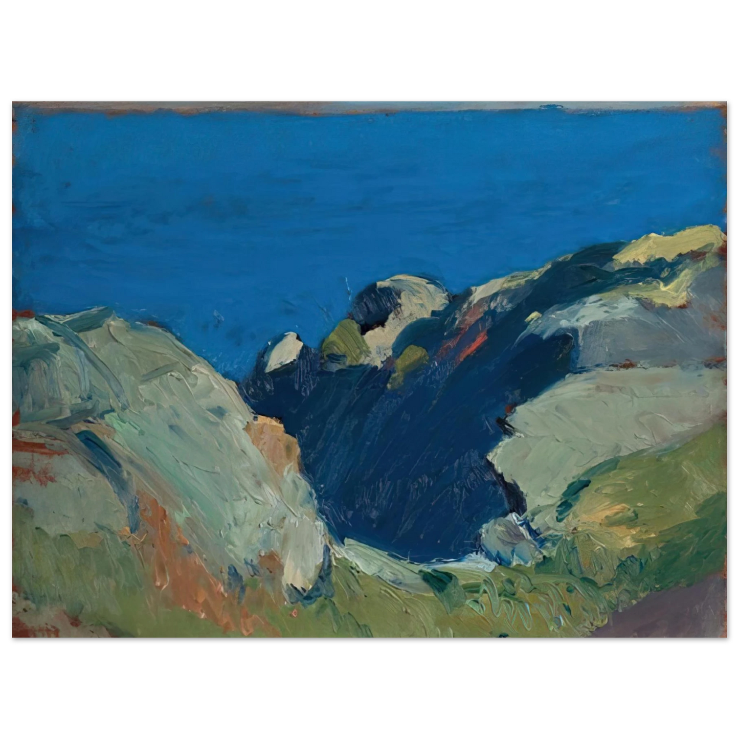 Edward Hopper - Rocks and Sea Fine Art Poster