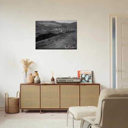 COAL COMPANY TOWN IN JENKINS 1935 - Ben Shahn Brushed Aluminum Print - 70x100 cm / 28x40 inches | Ben Shahn Aluminum Print | Ben Shahn Prints