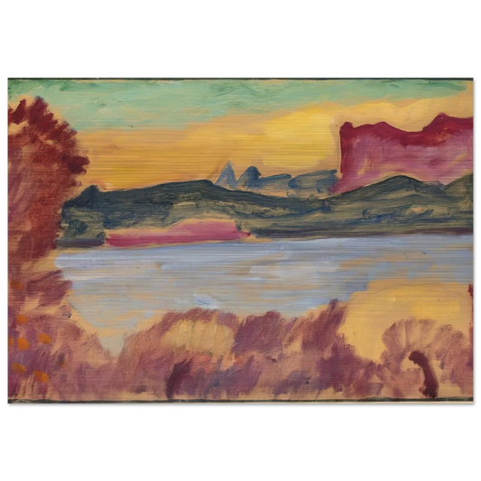 LANDSCHAFT GENFER SEE 1915 - Alexej von Jawlensky Brushed Aluminum Print - 70x100 cm / 28x40 inches | Alexej von Jawlensky Aluminum Print | Alexej von Jawlensky Prints