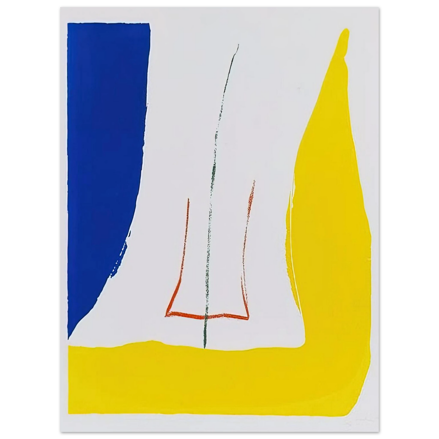 Helen Frankenthaler - Sun Corner - 1968 Wall art - A2 (42 x 59.4  cm) - Fine Art Poster-canvas - -