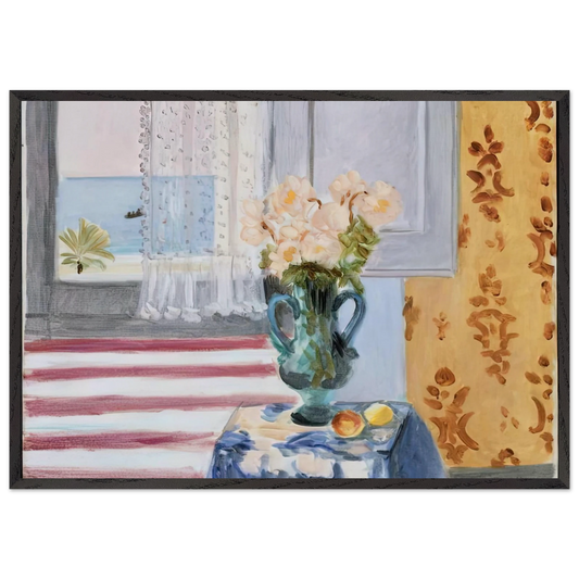 VASE OF FLOWERS 1924 - Henri Matisse 70x100 cm / 28x40 inches Framed Art Print – Black Wooden Frame