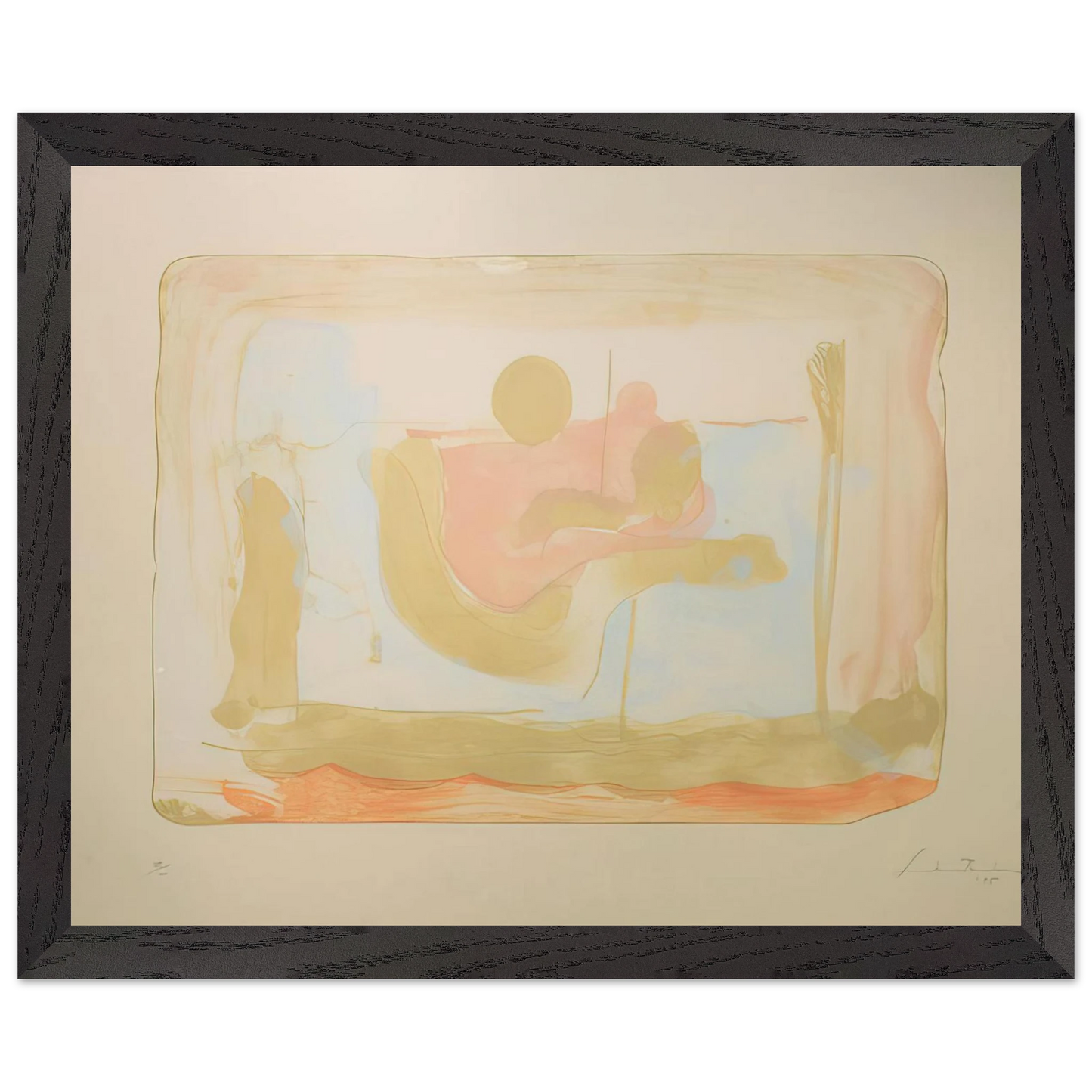 Helen Frankenthaler - Reflections I - 1995 Wall art - A1 (59.4 x 84.1  cm) - Fine Art Poster-canvas - -