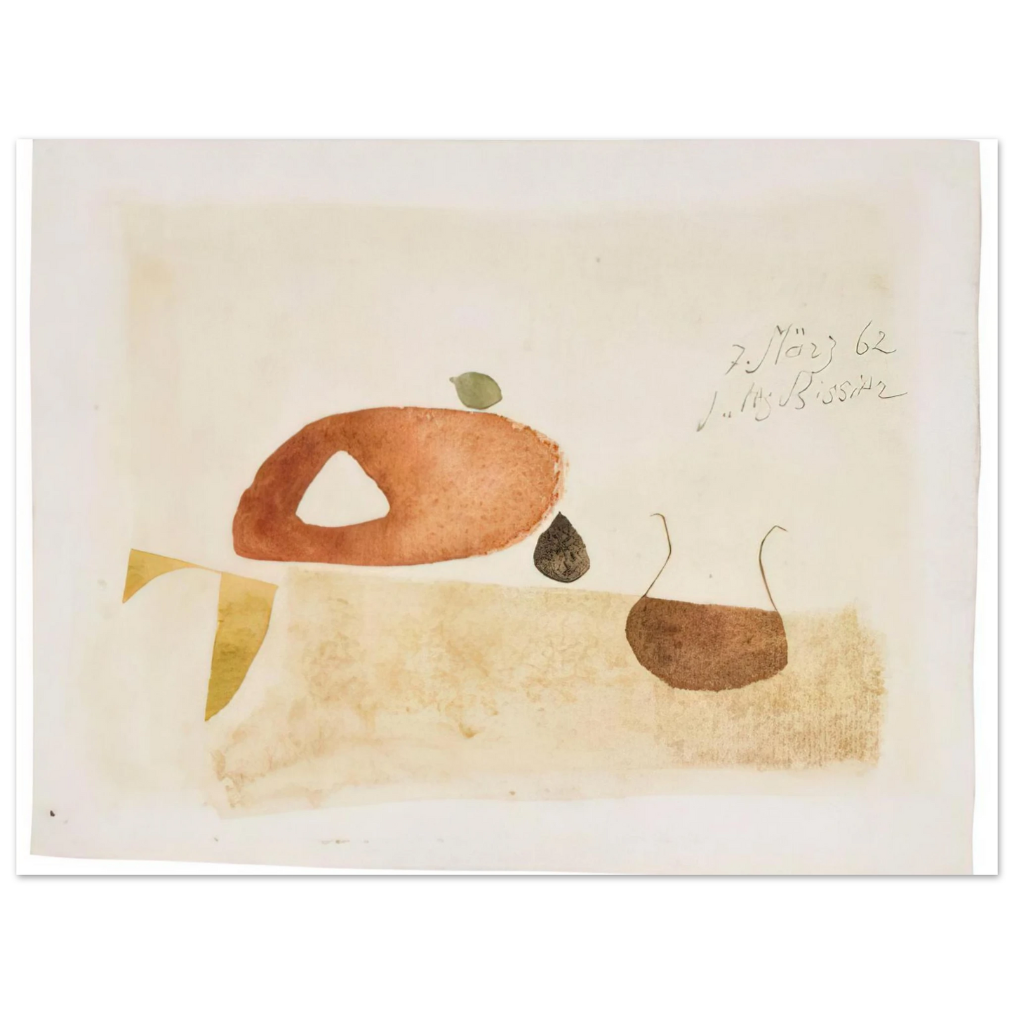Julius Bissier - Komposition 7. MÃƒÂ¤rz 62 - 1962  75x100 cm / 30x40inches Fine Art Poster