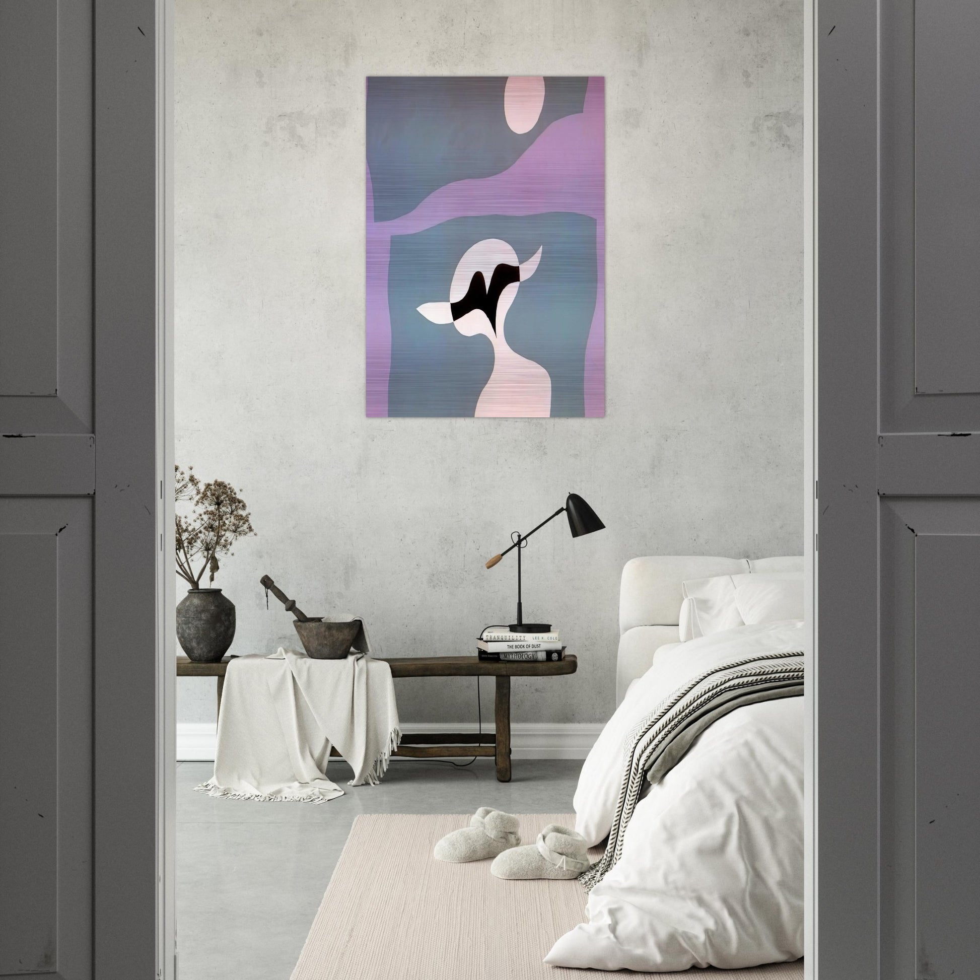 Man, mustache, navel - Jean Arp Brushed Aluminum Print - 70x100 cm / 28x40 inches | Jean Arp Aluminum Print | Jean Arp Prints
