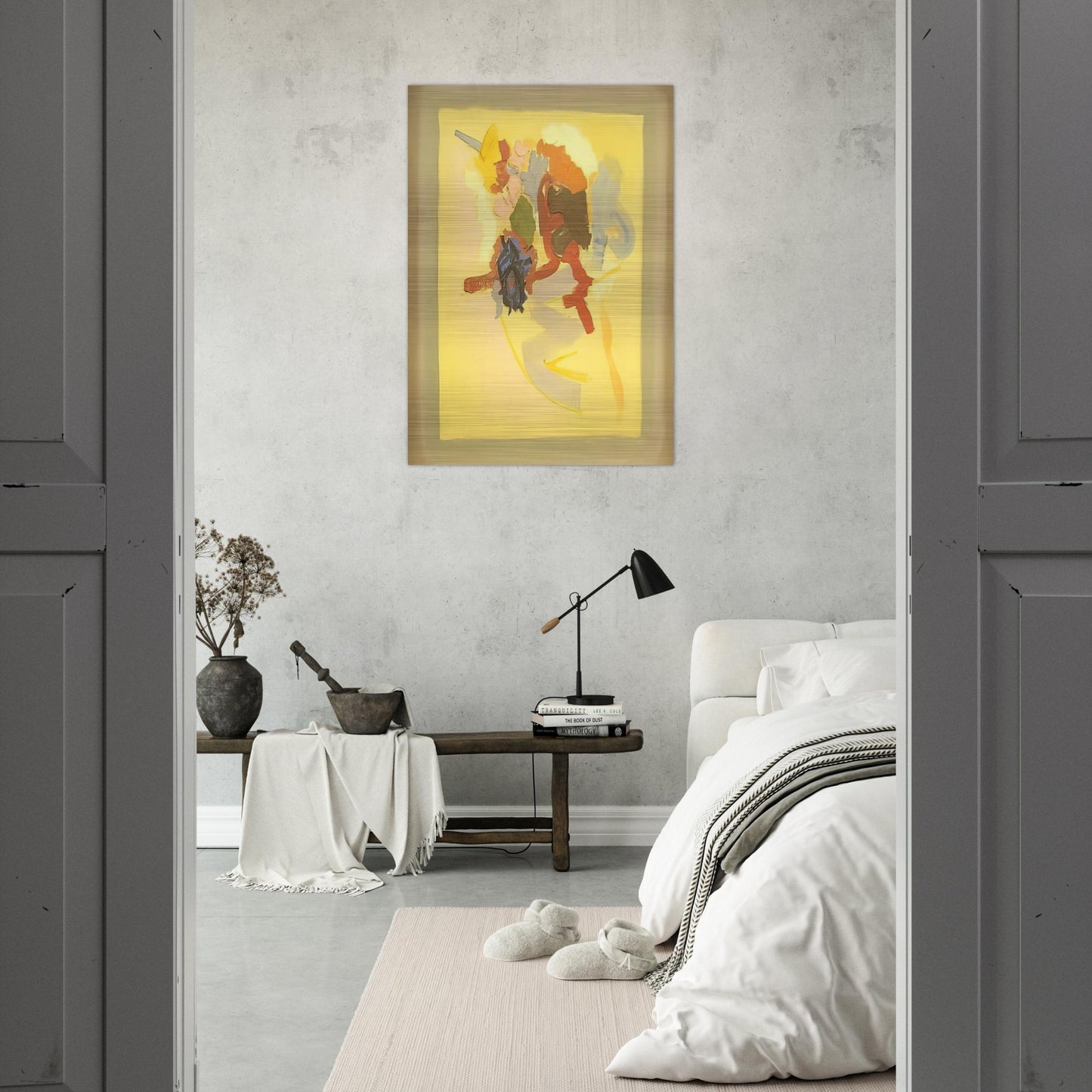 Yellow Field - 1960 - John Ferren Brushed Aluminum Print - 70x100 cm / 28x40 inches | John Ferren Aluminum Print | John Ferren Prints
