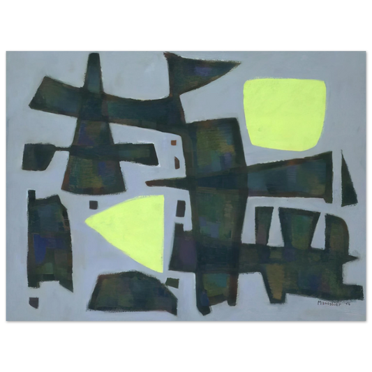 Alfred Manessier - -12Â° - 1956  75x100 cm / 30x40inches Fine Art Poster