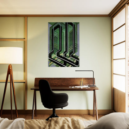 Diagonal Planes - Frantisek Kupka Brushed Aluminum Print - 70x100 cm / 28x40 inches | Frantisek Kupka Aluminum Print | Frantisek Kupka Prints
