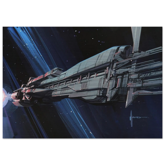 Syd Mead - Syd Mead Brushed Aluminum Print - 70x100 cm / 28x40 inches | Syd Mead Aluminum Print | Syd Mead Prints