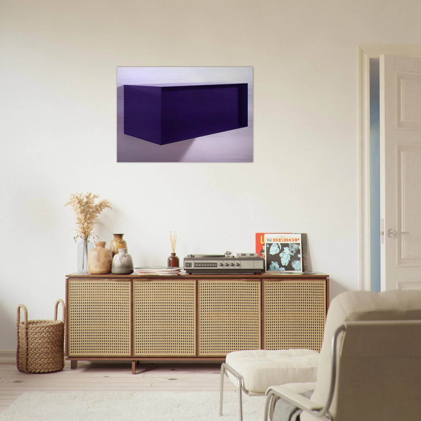 Untitled DJ 77-18 Meter Box - 1977 - Donald Judd Brushed Aluminum Print - 70x100 cm / 28x40 inches | Donald Judd Aluminum Print | Donald Judd Prints