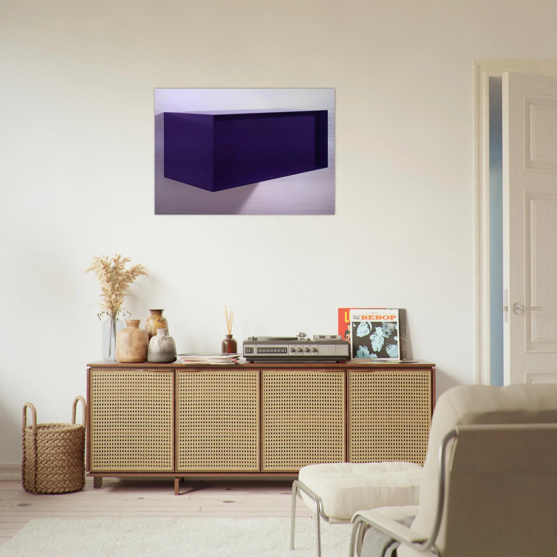 Untitled DJ 77-18 Meter Box - 1977 - Donald Judd Brushed Aluminum Print - 70x100 cm / 28x40 inches | Donald Judd Aluminum Print | Donald Judd Prints