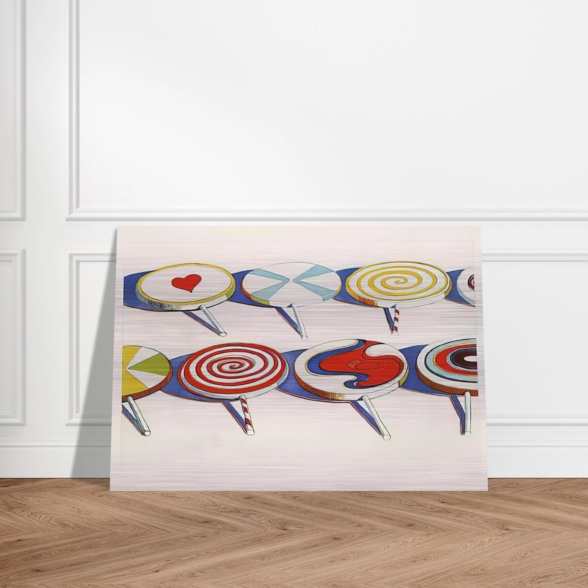 Big Suckers - 1971 - Wayne Thiebaud Brushed Aluminum Print - 70x100 cm / 28x40 inches | Wayne Thiebaud Aluminum Print | Wayne Thiebaud Prints