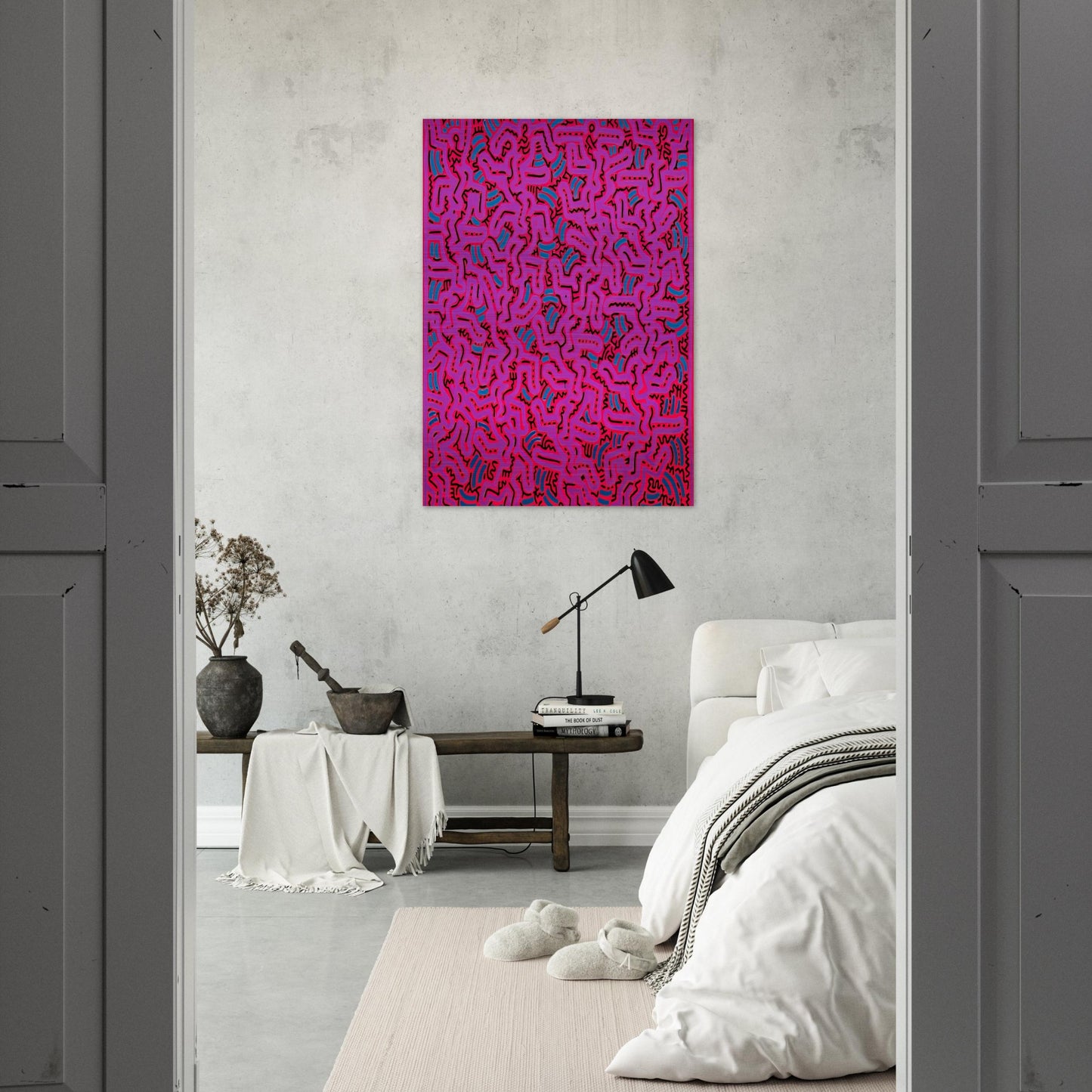 UNTITLED 1984 - Keith Haring Brushed Aluminum Print - 70x100 cm / 28x40 inches | Keith Haring Aluminum Print | Keith Haring Prints