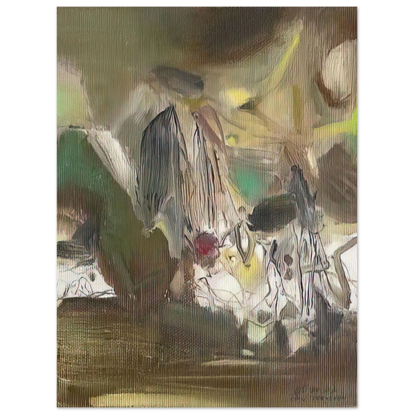 Chu teh Chun - COMPOSITION 1977  75x100 cm / 30x40inches Fine Art Poster