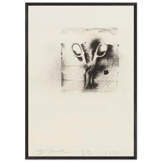 UNTITLED FROM TEN WINTER TOOLS 1973 2 - Jim Dine 70x100 cm / 28x40 inches Framed Art Print – Black Wooden Frame