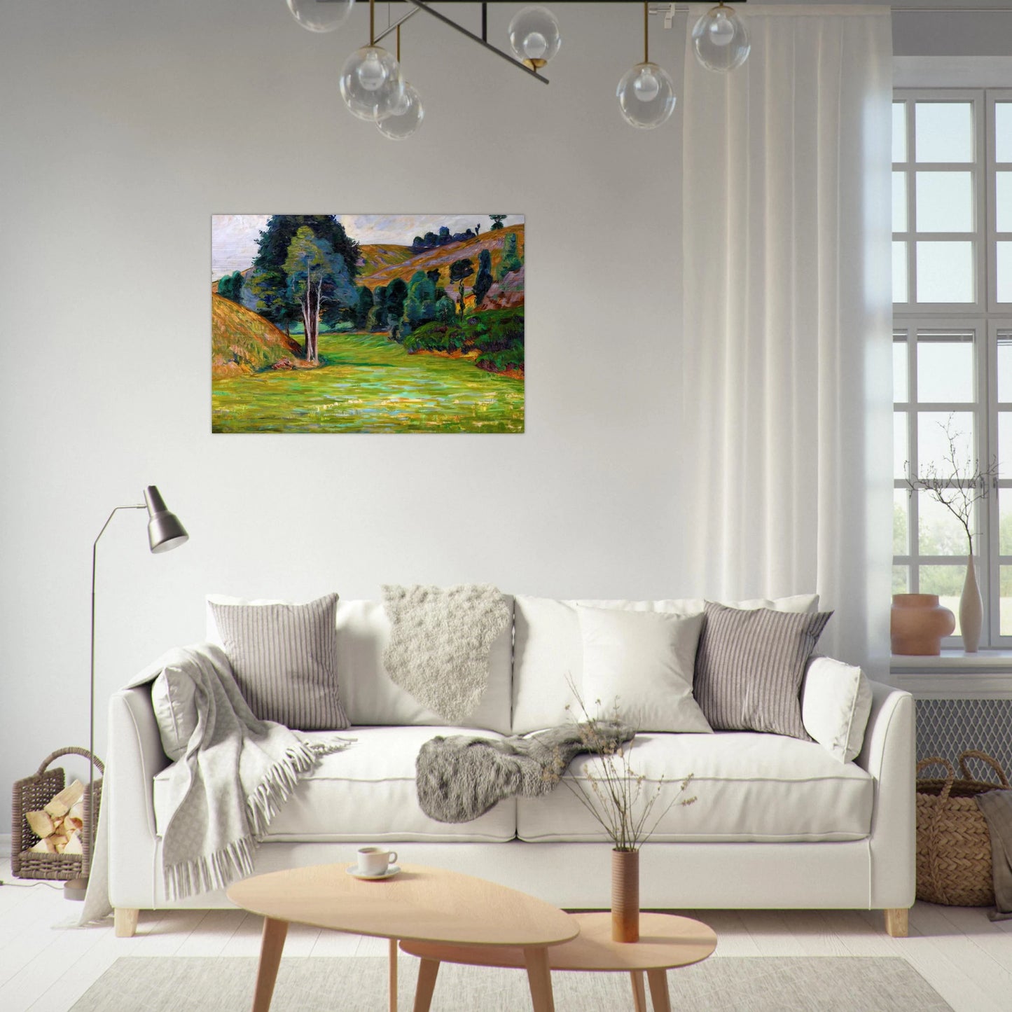 Valley in Pontgibaud - Armand Guillaumin Brushed Aluminum Print - 70x100 cm / 28x40 inches | Armand Guillaumin Aluminum Print | Armand Guillaumin Prints