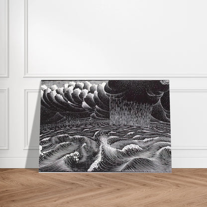 THE 2ND DAY OF THE CREATION - MC Escher Brushed Aluminum Print - 70x100 cm / 28x40 inches | MC Escher Aluminum Print | MC Escher Prints
