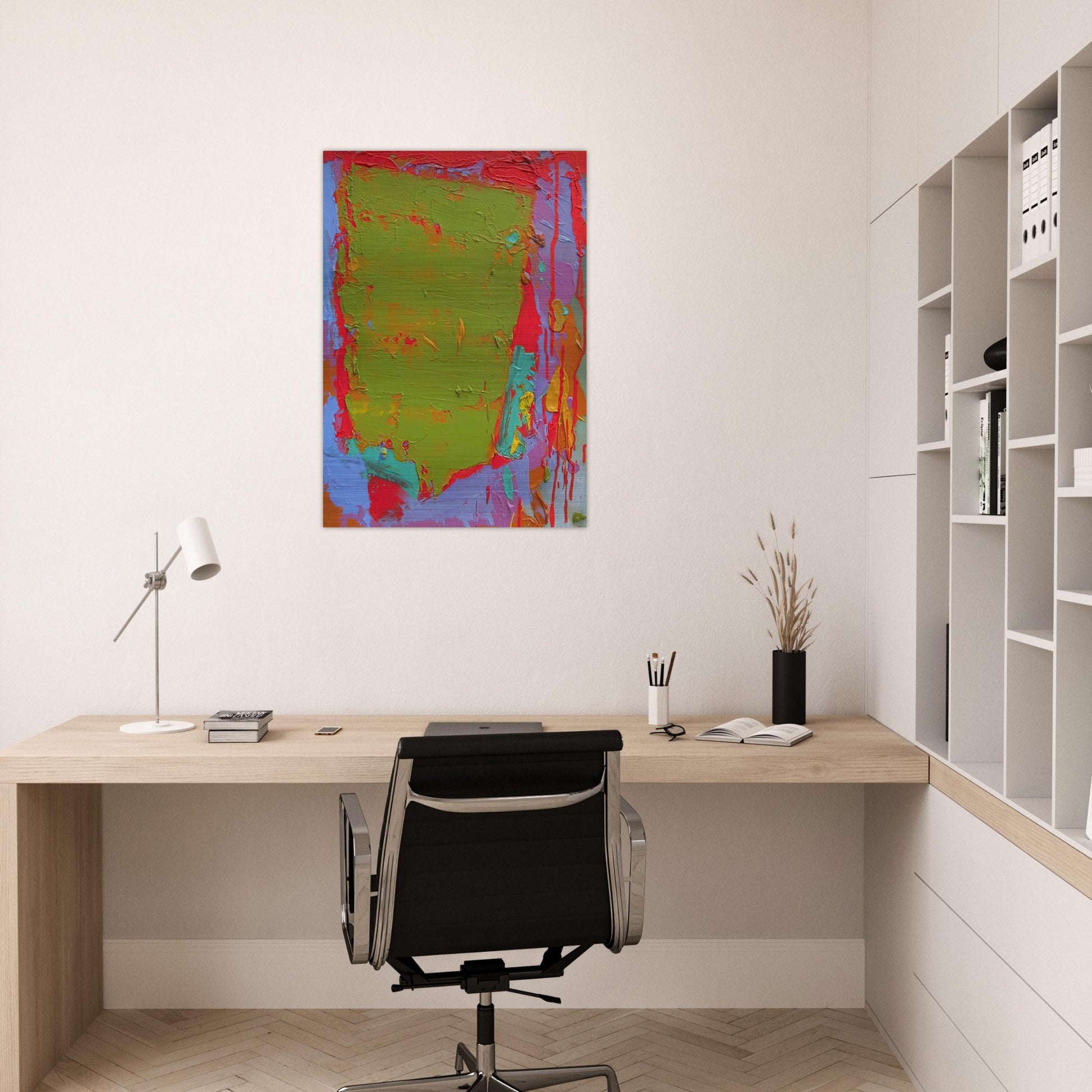 21.1.75 - 1975 - John Hoyland Brushed Aluminum Print - 70x100 cm / 28x40 inches | John Hoyland Aluminum Print | John Hoyland Prints
