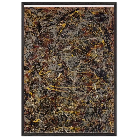 NUMBER 5 1948 1 - Jackson Pollock 70x100 cm / 28x40 inches Framed Art Print – Black Wooden Frame