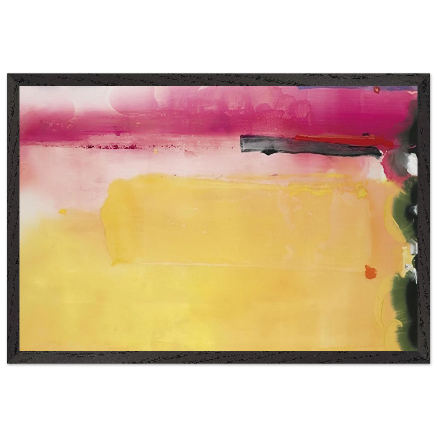 Helen Frankenthaler - Black-Eyed Susan - 1988 Wall art - A2 (42 x 59.4  cm) - Premium Wooden Framed Poster With Fine Art Paper-canvas - Wood frame