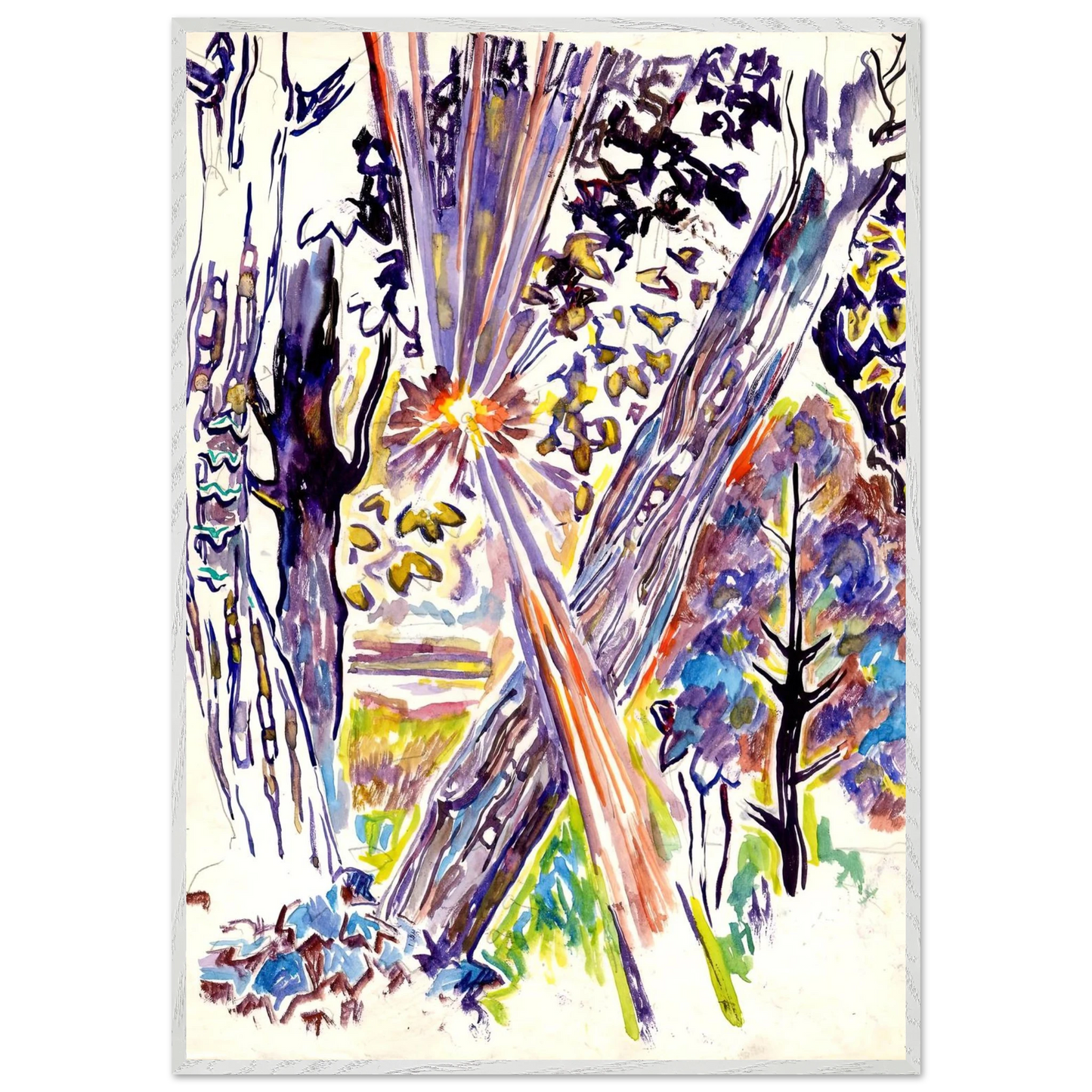 Walter Inglis Anderson - Walter Anderson Wall art - 70x100 cm / 28x40 inches - Premium Wooden Framed Poster With Fine Art Paper-canvas - Black frame