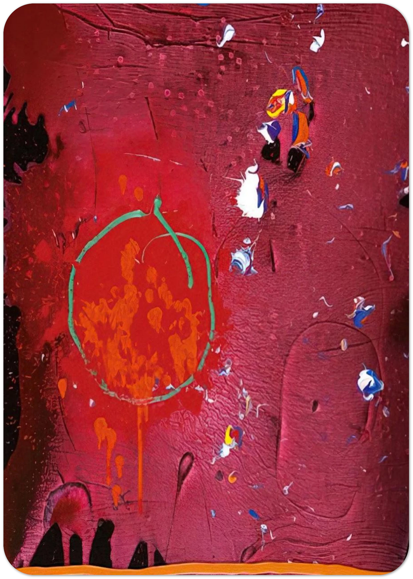 One Life - 5.11.07 - 2007 By John Hoyland Pack of 10 Post Cards | John Hoyland Post Cards | A6 (10.5 x 14.8 cm) - 4.1 x 5.8 inches