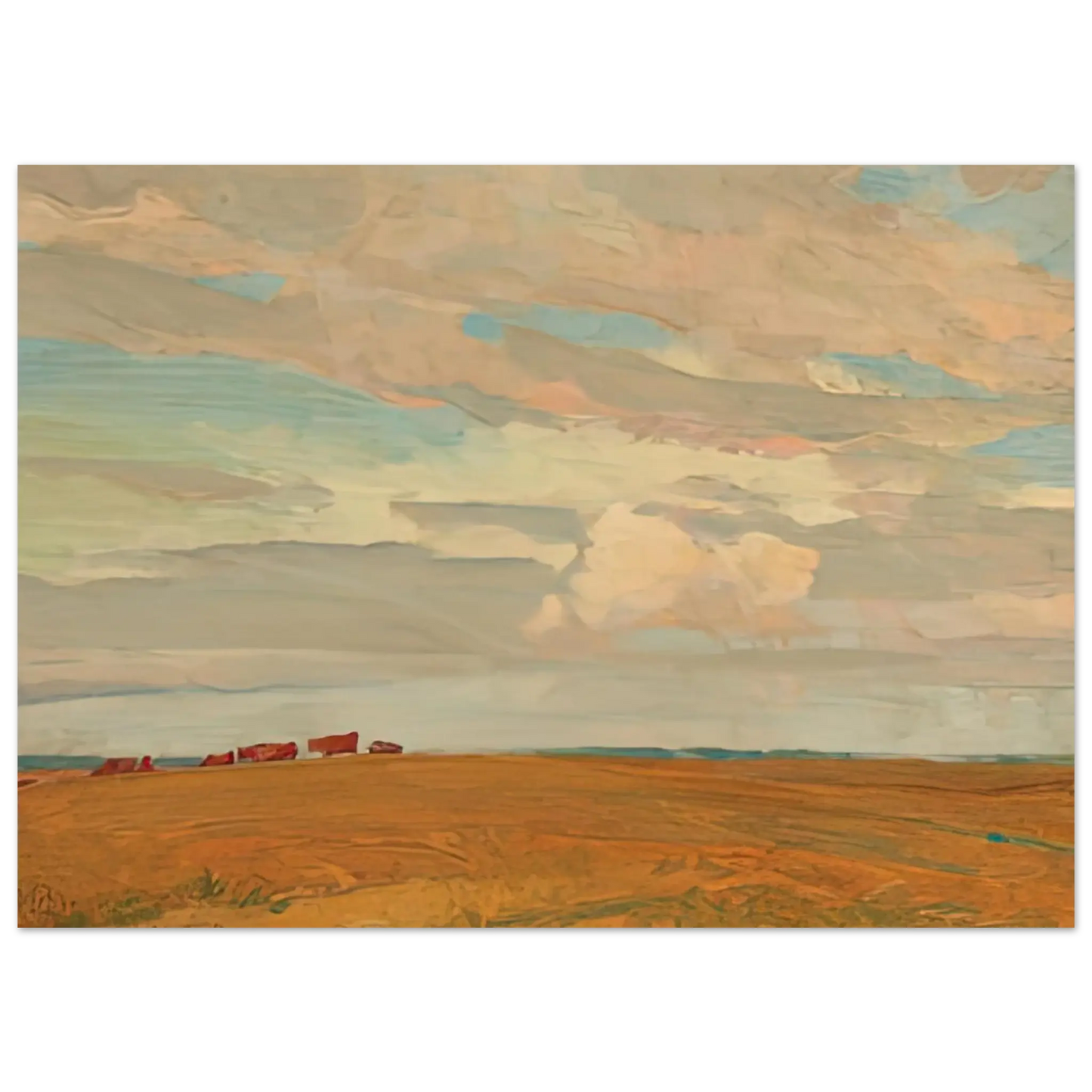 Maynard Dixon - PRAIRIE SAND HILL CAMP MAY 1921 1921 Wall art - 30x40 cm / 12x16 Inches - Premium Wooden Framed Poster With Fine Art Paper - Wood frame