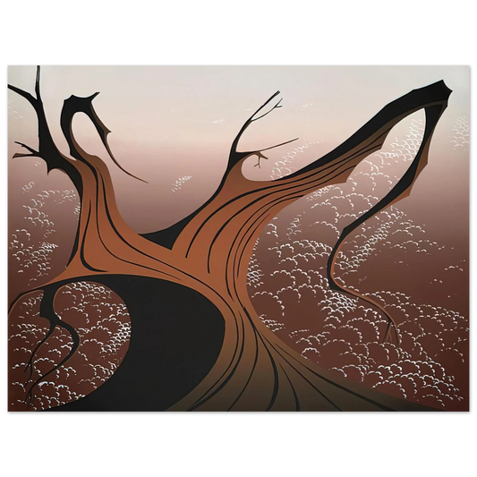 Eyvind Earle - Brown Tree  75x100 cm / 30x40inches Fine Art Poster